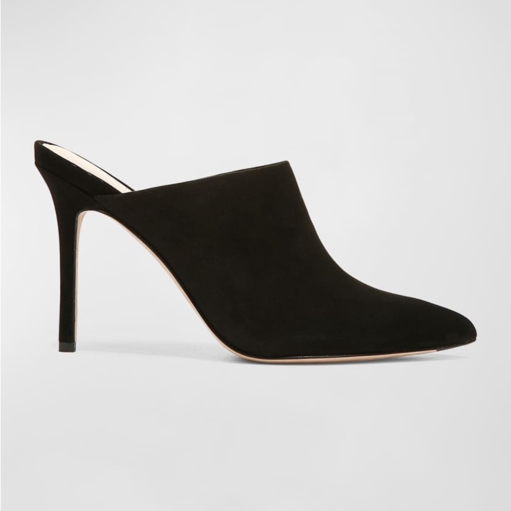 Veronica Beard Black suede Lisa mules with a pointed toe and stiletto heel - Picture 10 of 10